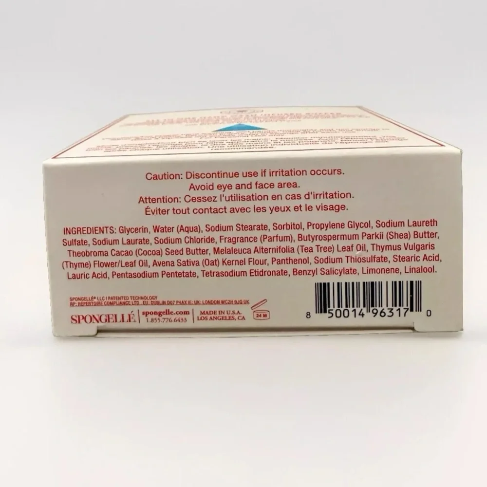 NIB. Spongelle‎ Hand Defense Renew Infused Buffer With Thyme & Tea Tree Oils